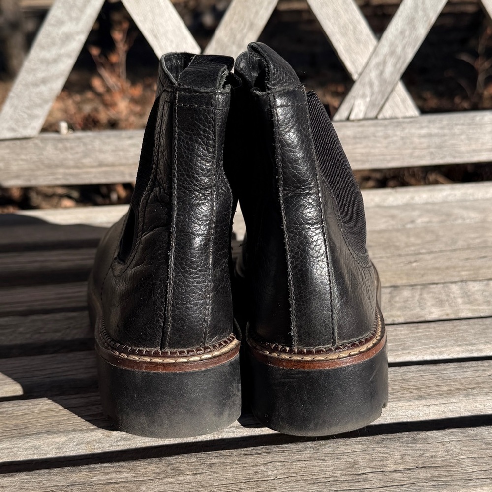 GUC Caslon Chelsea Miller Black Leather Boots Size 7 - Picture 5 of 6